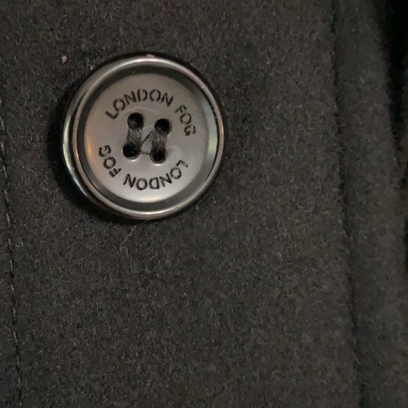 LONDON FALL TOWER BLACK JACKET zip button up. 60% wool, 30% polyester, 10% rayon - Picture 4 of 12